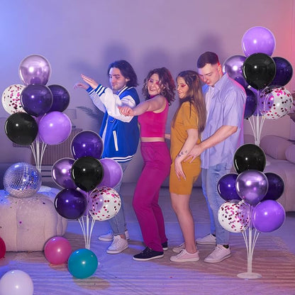 4 Sets Purple Black Balloons Stand - Image 4