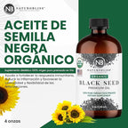 NaturoBliss Organic Black Seed Oil 100% Virgin Cold Pressed Omega 3 6 9 Super Antioxidant for Immune Support, Joints, Mobility, Digestion, Hair Skin Vegan, Gluten-Free, Non-GMO USDA Certified 4oz