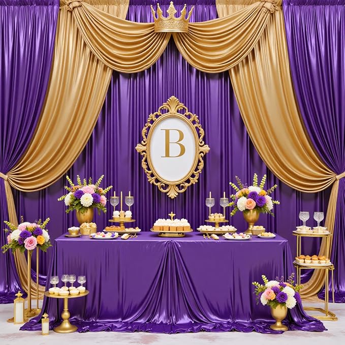 30ftx10ft Shimmer Purple Sequin Backdrop Curtain - Image 3
