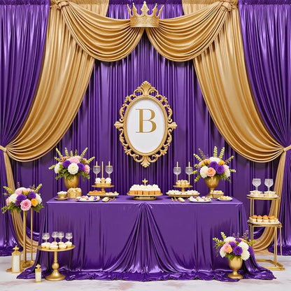 10ftx10ft Shimmer Purple Sequin Backdrop Curtain - Image 8