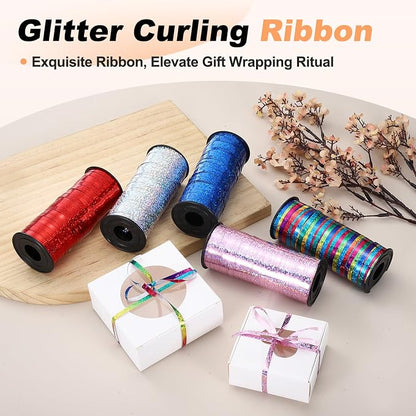 PATIKIL Glitter Curling Ribbon 100yds x 1/5" Plastic Balloon String Ribbon | - Image 5