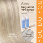 DOORES Human Hair Extensions, Soft Honey Blonde Highlight Platinum Blonde 20 Inch 120g 7pcs, Clip in Hair Extensions Natural Thick Weft for Women Straight Weft Gift