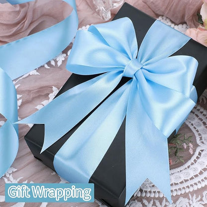 woric Blue Ribbon 1 1/2 Inch 60 Yards Light Baby Blue Satin Ribbon | - Image 5