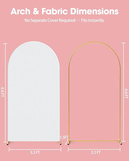 Pureegg Arch Backdrop Stand and Cover Set, 6.6 ft, Celebrations, Easy Assembly - Image 4