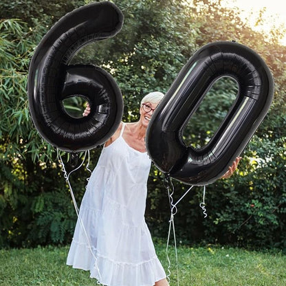 Number Balloons Black Party Balloon - Image 5