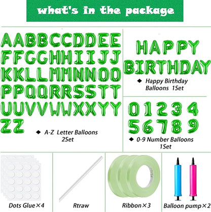 Happy Birthday Balloon Banner Custom Phrase Balloons letter 16 inch - Image 2