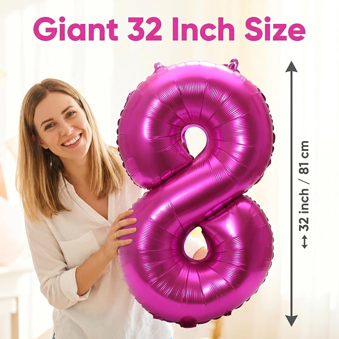 YPSelected 32 Inch Large Foil Helium Number Balloon Birthday Wedding Party 0-9 - Image 5
