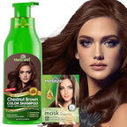 Herbishh Hair Color Shampoo for Gray Hair – Natural Hair Dye Shampoo – Colors Hair in Minutes – Lasts Up To 3-4 Weeks – 500 Ml – 3-In-1 Hair Color – Ammonia-Free | Herbishh (Chestnut Brown)