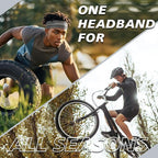 Wide Headbands for Men, Men’s Headbands for Long Hair, Head Bands for Men for Workout, Running, Baseball, Football, Tennis, Basketball, Softball, 8 Pieces