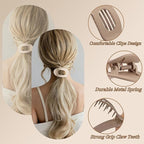 8Pcs Matte No-Slip Flat Claw Clips,Duckbill Hair Clips for Women, Simple Elegant flat hair clips for Thick Thin Long Short Hairs,flat claw clips for women (8Pcs,Mix-A)