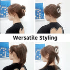 2PS Marble Pattern Hair Clips for Women - Non-Slip Grip Metal Claw Clip, Geometric Design Hair Accessories for Thin/Thick Hair, Cute Hair Styling Barrettes, 2.36 Inch