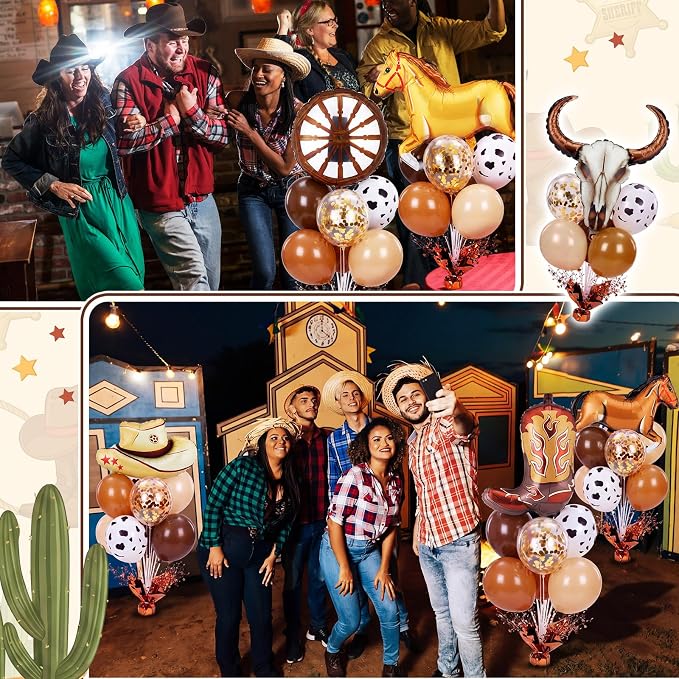 Civaner Cowboy Party Balloons Stand Kit 6 Sets - Image 6