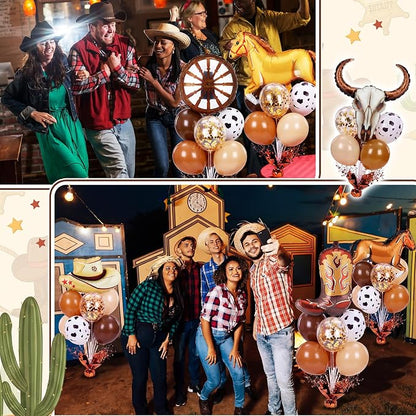 Civaner Cowboy Party Balloons Stand Kit 6 Sets - Image 6