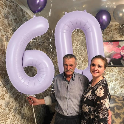 Dusty Purple 60th Birthday Balloons - Image 6