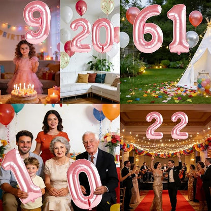 40 Inch Number 61 Balloons for 61st Birthday Party Decorations, 0-100 Jewelry - Image 7