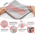 10 Set Compression Packing Cubes for Travel Essentials,Compressible Expandable Packing Cubes for Suitcase,OlarHike Luggage Organizer Bags for Travel,Handy Helper for Organizing Clothes(Light Coral)