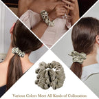 Mulberry Silk Hair Ties, Frizz Prevention and No Damage, Sleep and Night Accessories for Women (Apricot) - 3 Pack