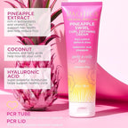 Pacifica Pineapple Swirl Curl Defining Cream – Curl Cream for Curly Hair, Curly Hair Products with Coconut Oil and Hyaluronic Acid, Styling for Bouncy Waves Without Crunch - 4 Oz