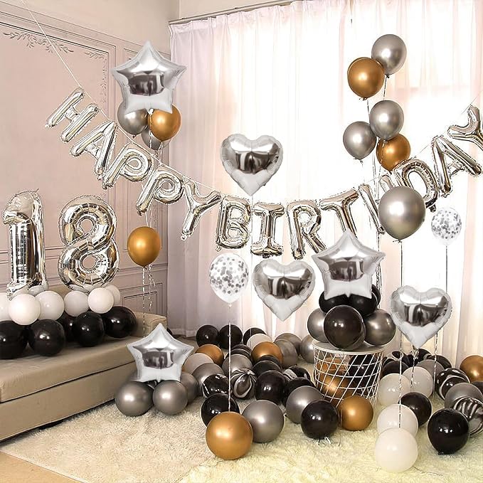 CANREVEL Happy Birthday Banner Decoration + 30pcs Star Balloons, - Image 5