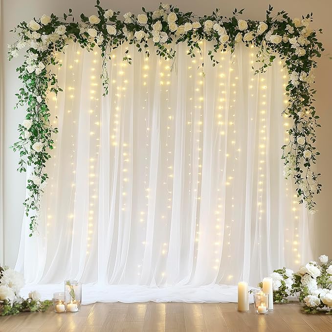Fomcet Tulle Backdrop Curtains by Fomcet