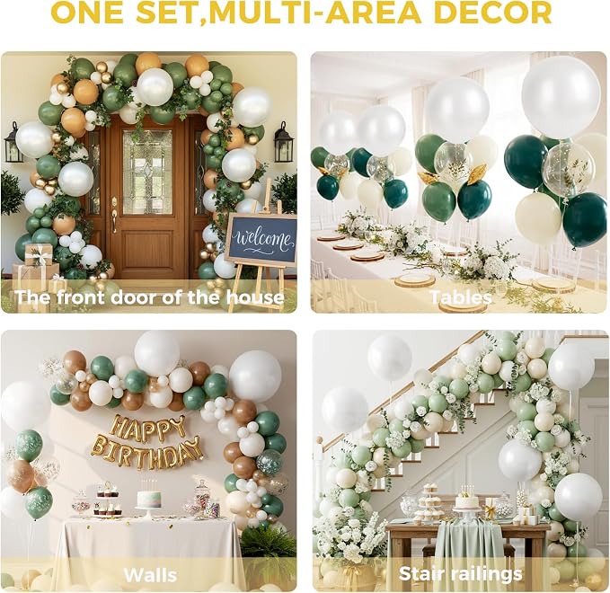 LovesTown 15PCS Pearl White Party Balloons, 18inch Latex Balloons Garland Arch - Image 4