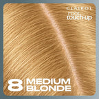 Clairol Root Touch-Up by Nice'n Easy Permanent Hair Dye, 8 Medium Blonde Hair Color, Pack of 1