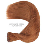 WENNALIFE Seamless Clip In Hair Extensions Human Hair, 24 Inch 160g 7pcs Dirty Ginger Real Hair Extensions Clip in Human Hair Invisible PU Skin Weft Natural Remy Hair