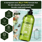 Aloe Vera Gel - for Sunburn Relief - Big 16.9 oz / 500ml - 98% Pure Aloe Vera - For Face, Skin and Hair - After Sun Care lotion - Sun Burn Moisturizer Cream (16.9 Fl oz)