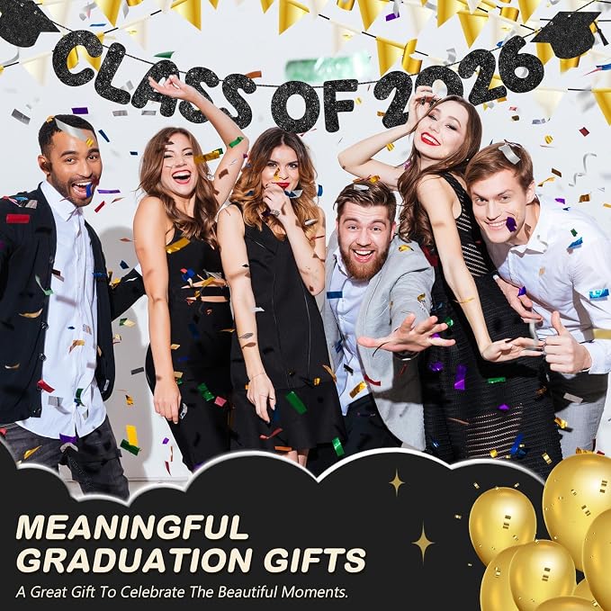 Fulmoon Congrats Grad Class of 2026 Banner Graduation Party Decor Class of 2026 - Image 6