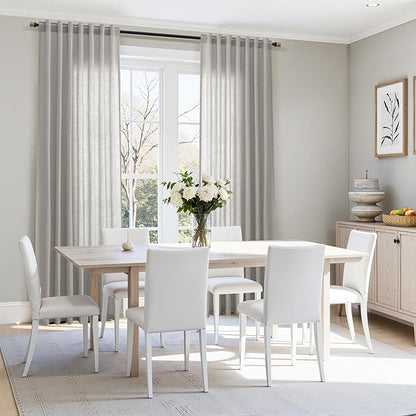 Light Gray Linen Curtains 108 Inches Long - Image 7