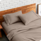 Bare Home Microfiber Pillow Cases - King Size Set of 2 - Cooling Pillowcases - Double Brushed - Taupe Pillowcases 2 Pack - Easy Care (King Pillowcase Set of 2, Taupe)