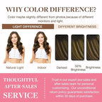 GOO GOO Clip in Hair Extensions Real Human Hair, Remy Human Hair Extensions Clip ins for Women, Natural Human Hair, 16inch 130g 7Pcs, 1B/6/1B Balayage Natural Black to Chestnut Brown