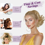 BARSDAR Short Ponytail Extension - 10 Inch Loose Curly Wavy Drawstring Comb Clip Pony Tails Hair Extensions for Women, Synthetic Clip in Ponytails Hairpieces - Platinum Blonde