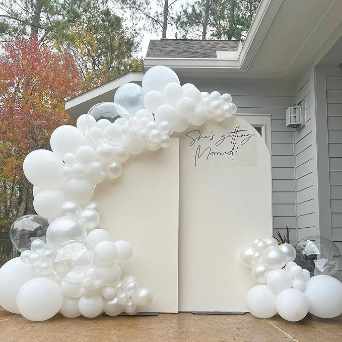 HILAVO White Balloons 12 Inch Wedding Pearl White Latex Balloons, Thicker Matte - Image 7