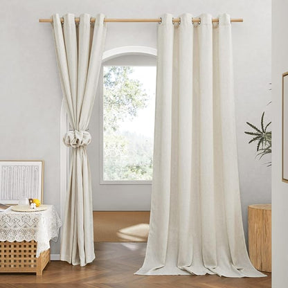 NICETOWN Semi Sheer Boho Linen Curtains by NICETOWN