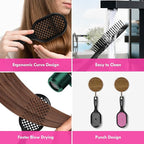 Vented Detangling Hair Brush - 2 Pack Detangler Hairbrush for Effortless Tangle Removal - Ultra-Soft Bristles -For Natural Curly Straight Wet Dry Damaged Hair for Women Men Kids