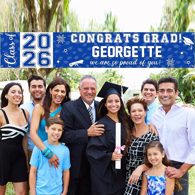 Graduation Congratulations Banner Decorations, Class of 2026 Personalized - Image 5