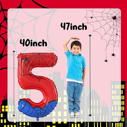 40 Inch Giant Spider Theme Number Foil Balloons - Image 3