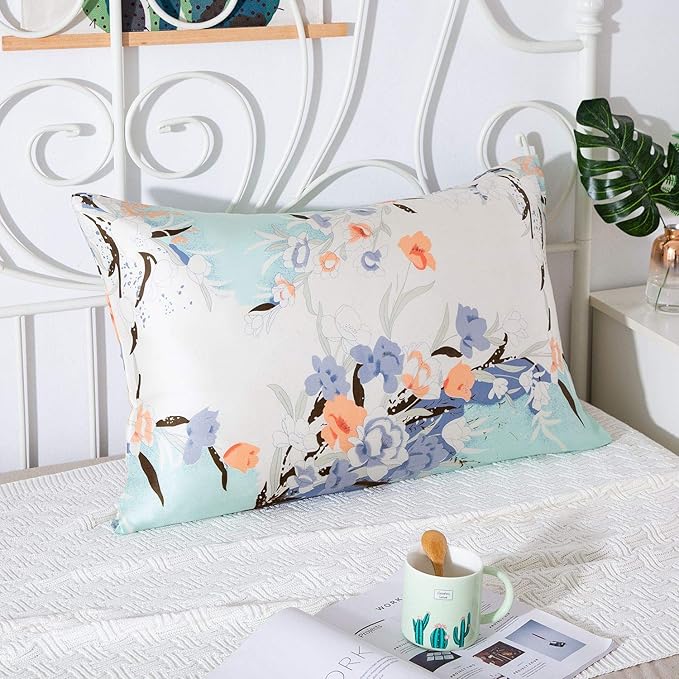 SLPBABY Silk Pillowcase for Hair and Skin with Hidden Zipper Print (King, Pattern11)