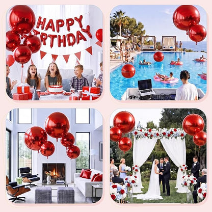 6 Pcs Giant Metallic Party Balloons, Birthday Wedding Bridal Baby Shower Party - Image 9
