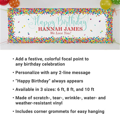 Let's Make Memories Personalized Happy Birthday Banner - Image 3
