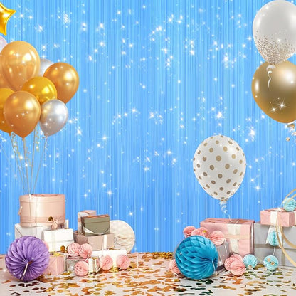 2Pack Macaron Blue Party Streamers, Baby Shower, Photo Booth Props - Image 6