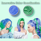 Green Hair Color Wax Washable, Temporary Hair Color Dye for Kids, Natural Instant Color Wax Hairstyle Cream Hair Pomades for Women & Men Party Cosplay Halloween, Gifts for Teens