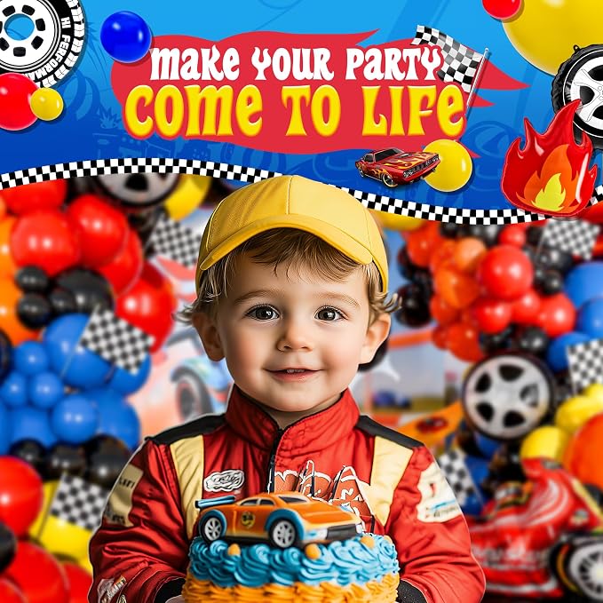 ALL-IN-1 Race Car Balloon Arch Kit - Image 7