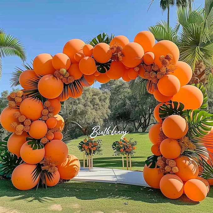 Double Stuffed Burnt Orange Balloon Garland Arch Kit | 18/12/10/5inch Different by Unknown