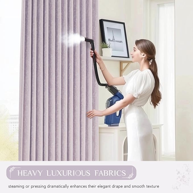 Beauoop Purple Floral Jacquard Blackout Curtains - Image 5