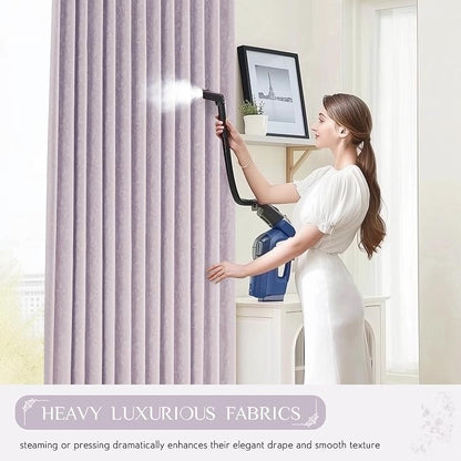 Beauoop Purple Floral Jacquard Blackout Curtains - Image 5