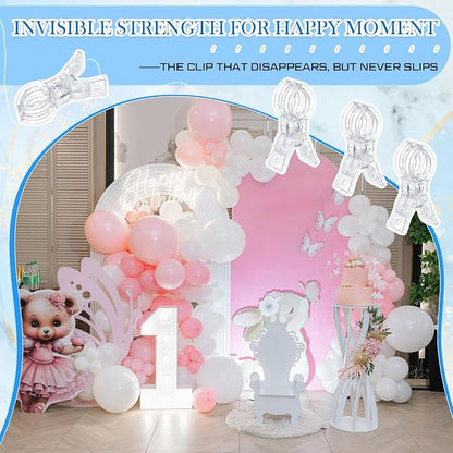 210 Pcs Balloon Arch Kit, 16 Clear 3.5 Inch Clips, 100 Clear 260 Balloons | - Image 6