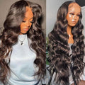 Lemoda Malaysian Body Wave 13x4 Full Lace Frontal Virgin Human Hair Wigs Body Wave HD Transparent Lace Front Wig 30Inch Unprocessed Virgin Human Hair Natural Black
