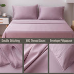 Bella Coterie | Luxury Bamboo King Size Pillowcase Set | 100% Organically Grown Bamboo Viscose | Ultra Soft | Cooling | 2 Pcs [Lilac]